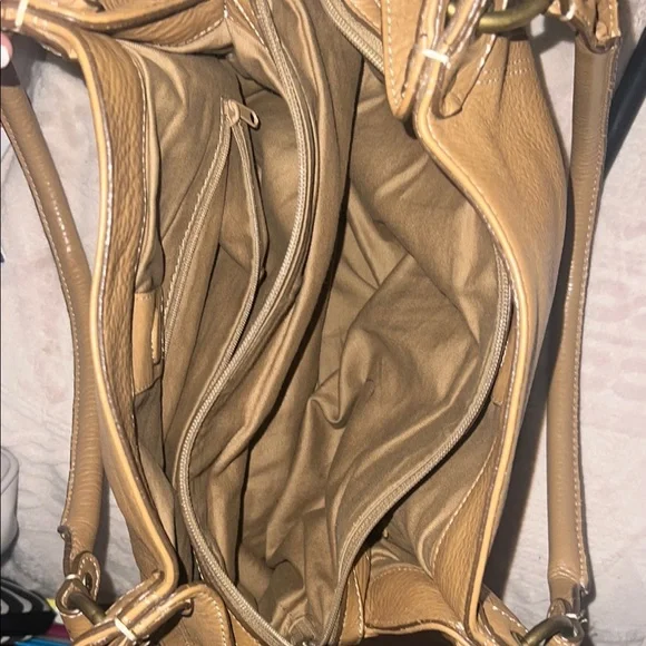 Fossil Tan Leather Shoulder Bag with Double Handles - Picture 4 of 10